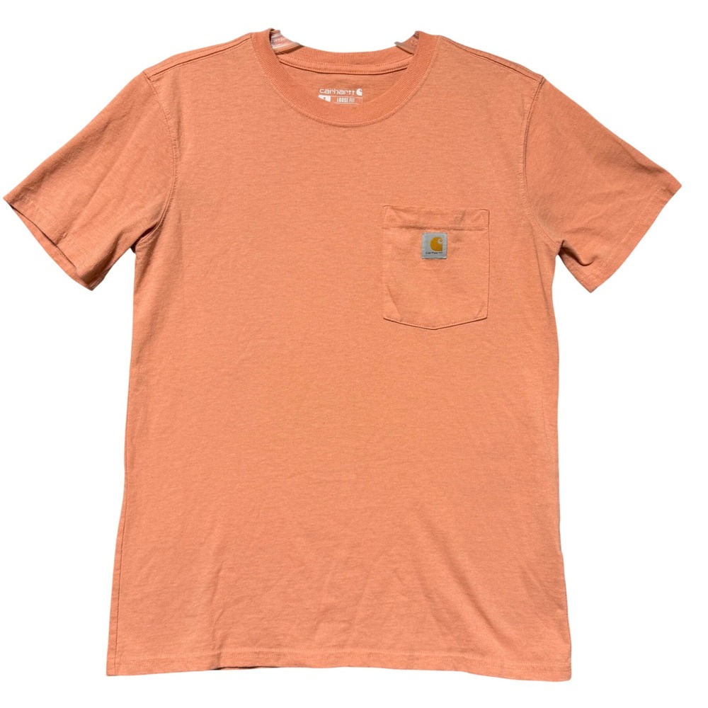 Carhartt Mens Loose Fit Pocket T-Shirt Heather Orange S 103067‎ P19 Short Sleeve